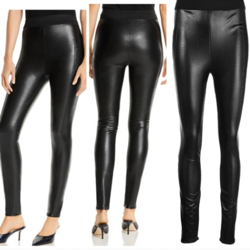 NWT Cinq A Sept Alice Black Faux Leather Pants (Retail $295!)